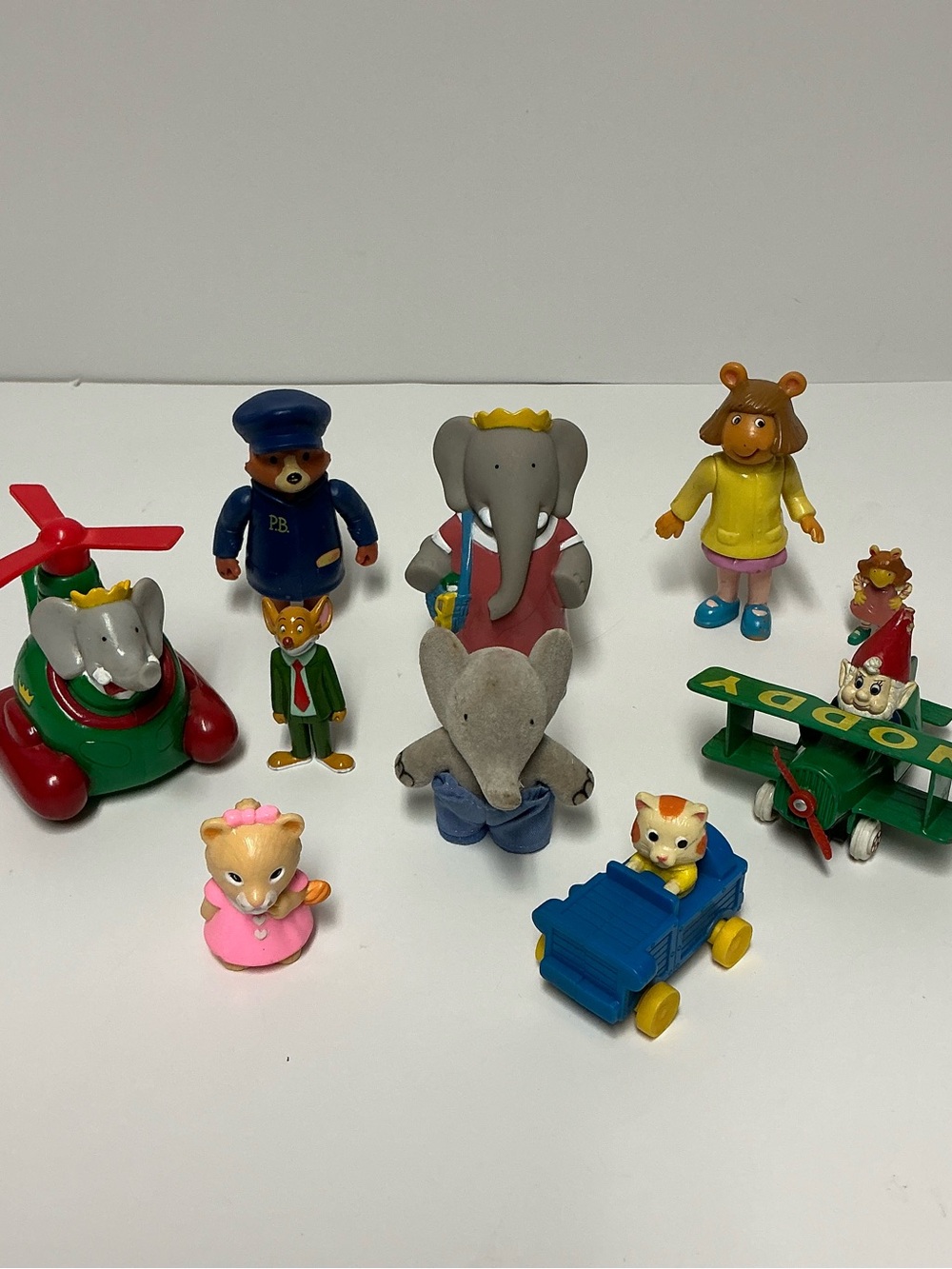 Lot of Children's Toy Figures -Book Characters -Babar, Noddy, Paddington, D.W.